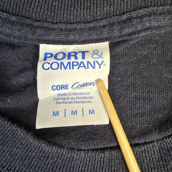 Port & Company Wolf Moon‎ Shirt Mens Medium Black Graphic Tee Wildlife Artbranch - Picture 5 of 8